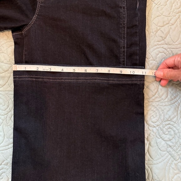 Wit & Wisdom Women's Dark Wide Leg Jeans Size 8 Petite Stretch High Waisted - Picture 12 of 13